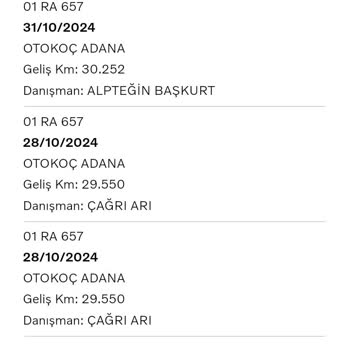 Yetkili Serviste Yanlış Kilometre Kaydı Sorunu