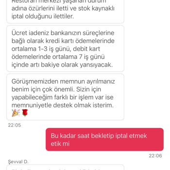 Yemek Sepeti'nde Sipariş İptali Ve Bilgilendirme Eksikliği