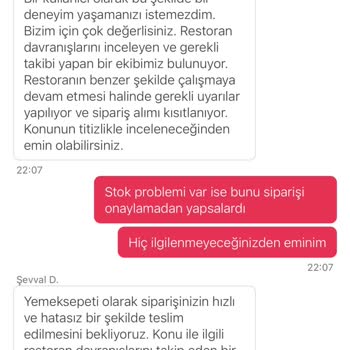 Yemek Sepeti'nde Sipariş İptali Ve Bilgilendirme Eksikliği