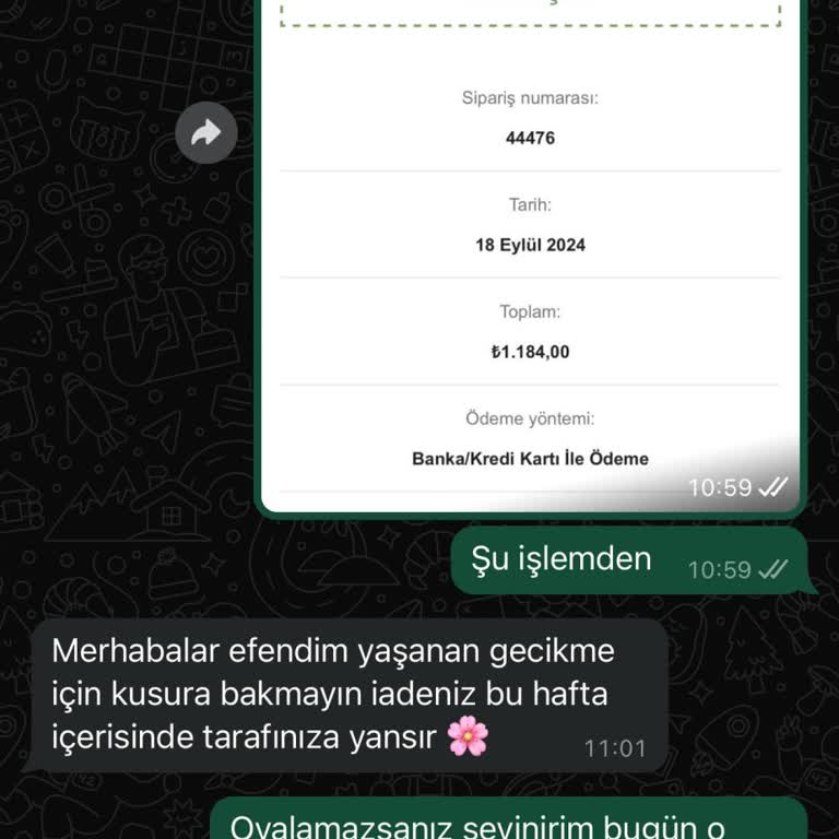 İade Edilmeyen Para Ve İletişim Sorunları