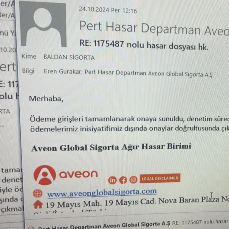 Aveon Global Kasko İle İletişim Sorunu Ve Destek Eksikliği