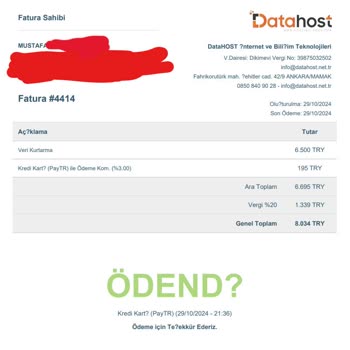 Datahost.net.tr İle Veri Kurtarma Hizmetinde Hayal Kırıklığı
