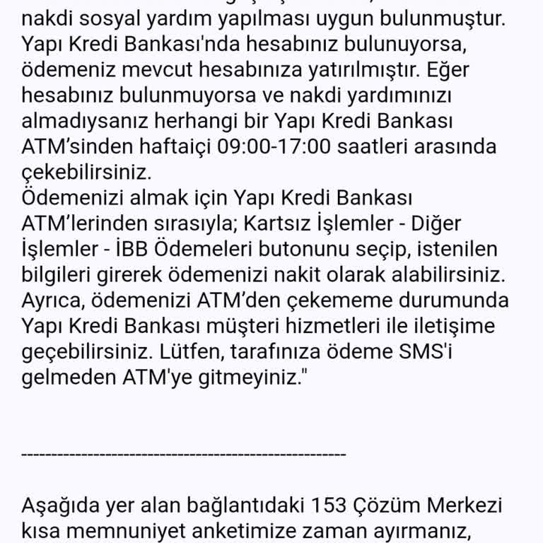 İBB Nakdi Destek Sorunu