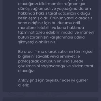 Geri Alınan Hesap Ve Yetersiz Destek