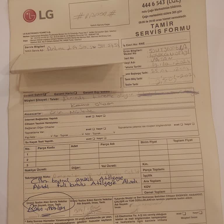 LG TV'de Görüntü Kalitesi Ve Servis Sorunları