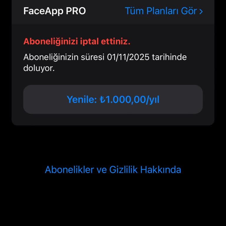 Faceapp İptal Sorunu: Yanlışlıkla Çekilen Ücretin İadesi Talebi