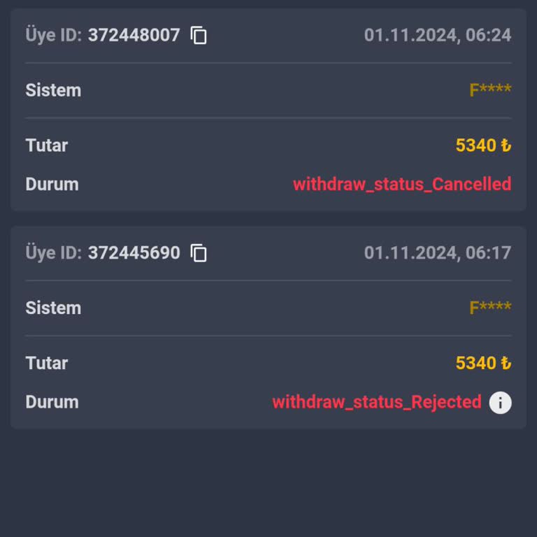 Galabet'te Sürekli Reddedilen Para Çekim Talepleri