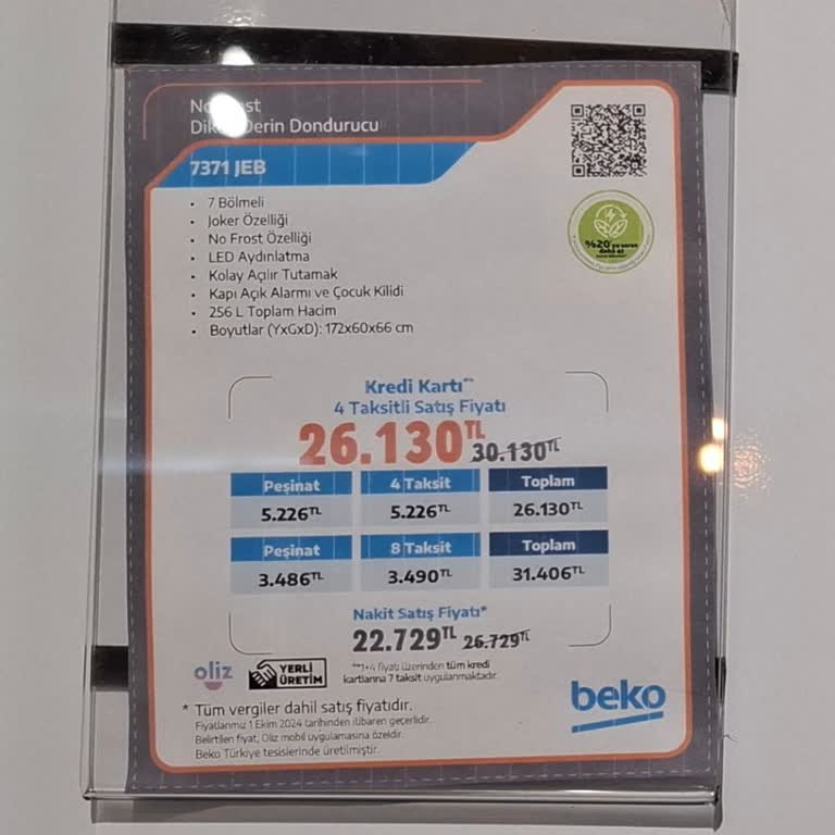 LED Aydınlatmalı Derin Dondurucu Hayal Kırıklığı