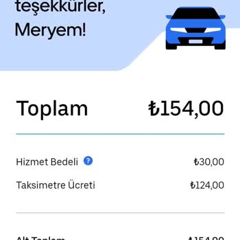 Uber Yolculuğunda Fazla Ücret Kesintisi Sorunu