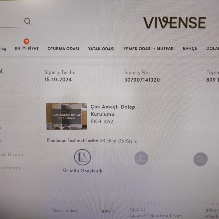 Vivense'den Beklenen Kurulum Hizmeti Gelmedi!