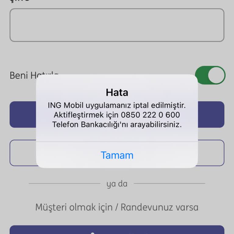 Mobil Uygulama Şifre Sorunu Ve Müşteri Hizmetlerine Ulaşamama