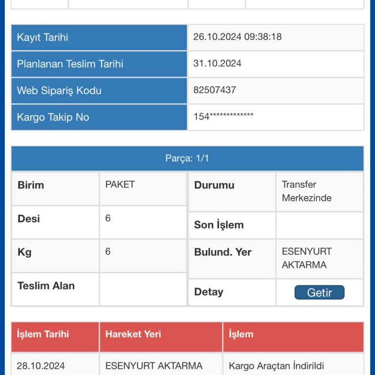 Kargom Nerede? Esenyurt Aktarma Sorunu