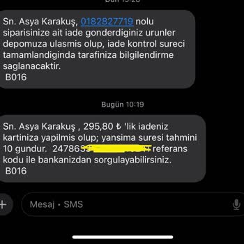 Watsons Siparişimde Bilgi Vermeden İade Ve Kargo Ücreti Sorunu