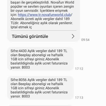 Bilgim Dışında Yansıtılan Abonelik Ücretleri