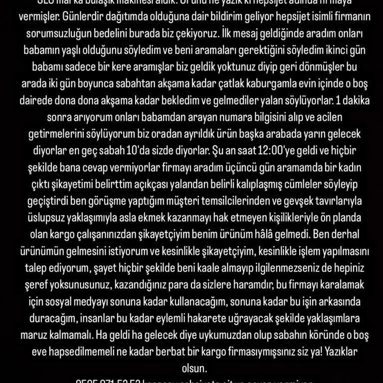 Kargo Şirketinin Sorumsuzluğu Ve İletişim Eksikliği