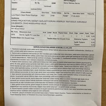 Lura Robot Süpürge Sürekli Arıza Yapıyor Müşteri Hizmetleri İlgisiz