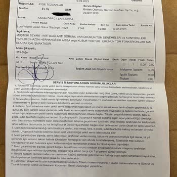 Lura Robot Süpürge Sürekli Arıza Yapıyor Müşteri Hizmetleri İlgisiz