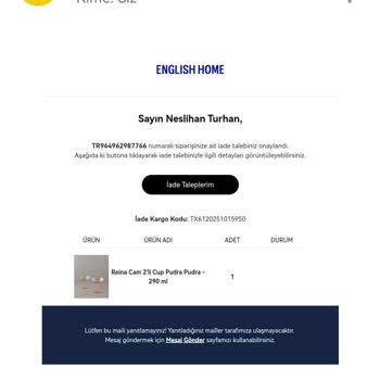 Yanlış Sipariş İadesi Ve İletişim Sorunu