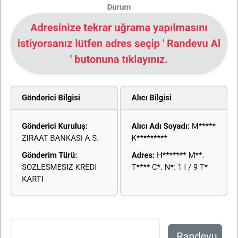 Ziraat Bankası Mersin Şubesi Kart Teslimatı Sorunu