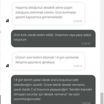 Karaca'dan Gelen Hayal Kırıklığı: Kırık Ürün Ve Yetersiz Destek
