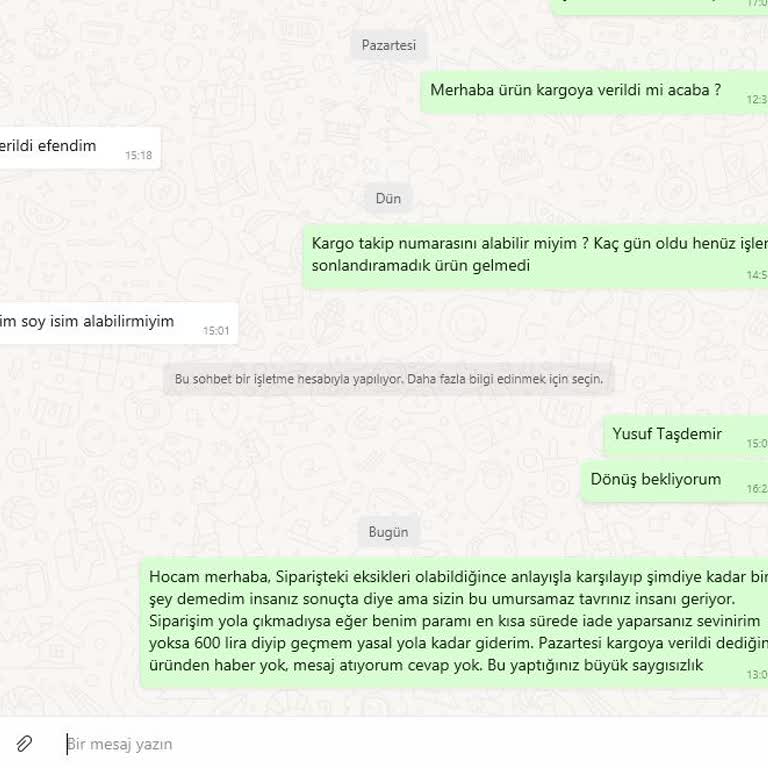 Eksik Ürünler Ve İlgisiz Müşteri Hizmetleri