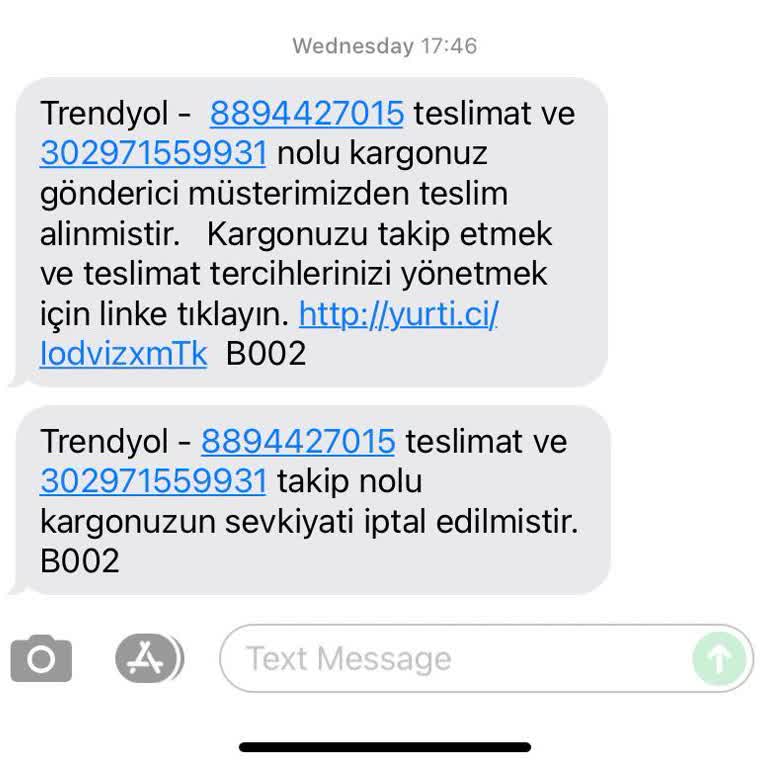 Yurtiçi Kargo Teslim Alındı Ve Sevkiyat İptal Edildi Mesajları Şikayeti