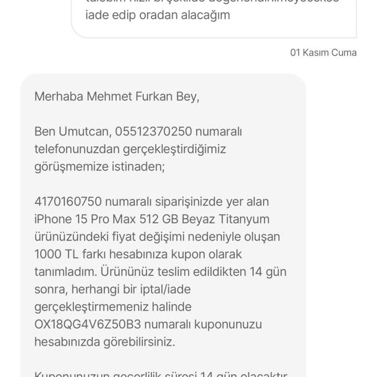 İndirim Sonrası Fiyat Farkı Ve İade Sorunu