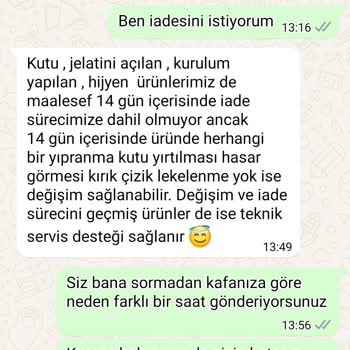Yanlış Renk Akıllı Saat Gönderimi