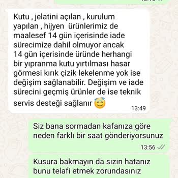 Yanlış Renk Akıllı Saat Gönderimi