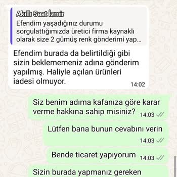 Yanlış Renk Akıllı Saat Gönderimi