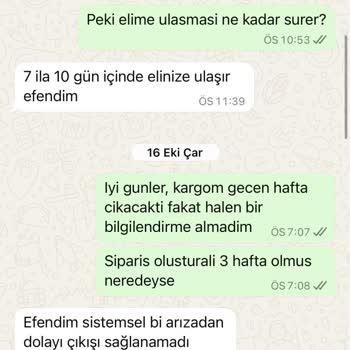 5 Haftadır Bekleyen Sipariş: Sabır Tükeniyor
