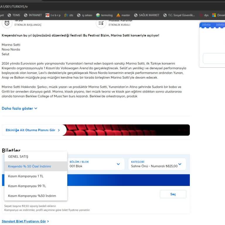 Bilet Fiyatları Konser Günü Yarıya Düşüyor: Müşteri Mağduriyeti