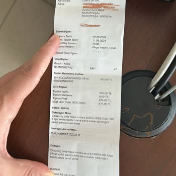 Bosch Klima Servisinde Güven Sorunu Ve Fiyat Anlaşmazlığı