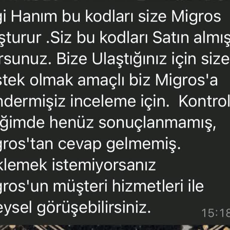 Migros Harcama Kodu Mağduriyeti
