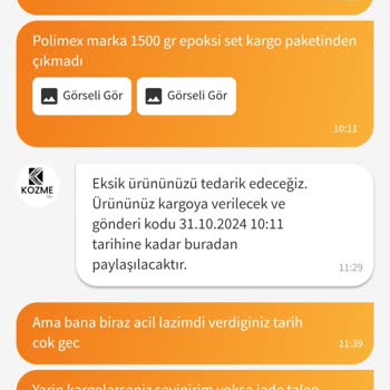 Trendyol'da Eksik Ürün Ve Müşteri Hizmetleri Sorunu