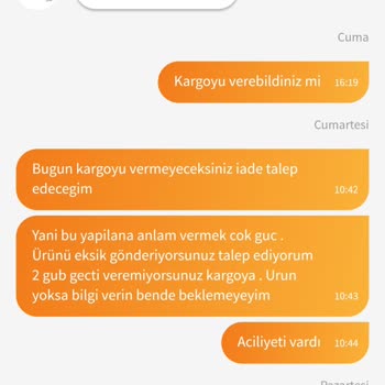 Trendyol'da Eksik Ürün Ve Müşteri Hizmetleri Sorunu