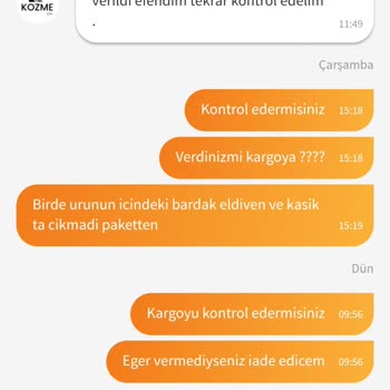 Trendyol'da Eksik Ürün Ve Müşteri Hizmetleri Sorunu