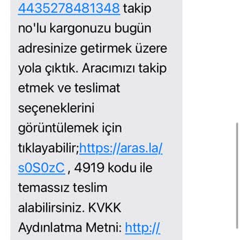 Aras Kargo'nun Teslimat Sözüne Rağmen Kargom Gelmedi