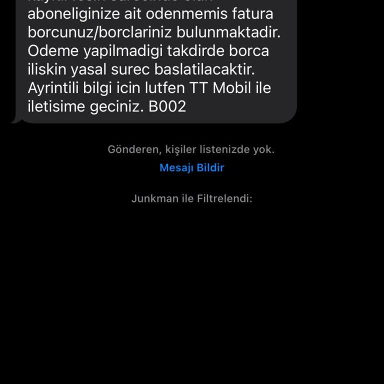 Yanlış Borç Bildirimi Ve Yetersiz Müşteri Hizmetleri