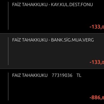 Faiz Ödememe Rağmen Hesabımdan Yine Para Çekildi