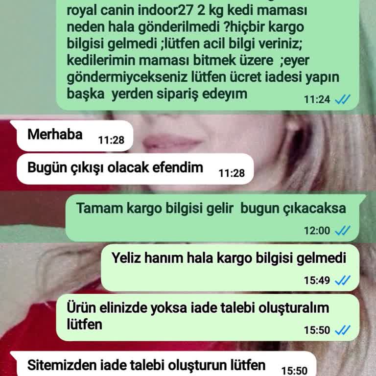Sipariş Bilgisi Ve Para İadesi Sorunu