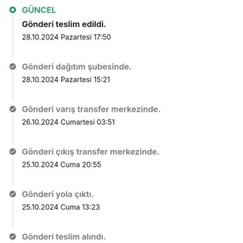 Aras Kargo Firuzköy Şubesi Teslim Etmediği Ürünü Teslim Edildi Göstermiş