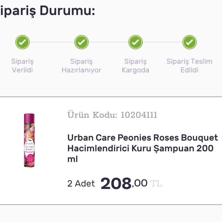 Urban Care Kuru Şampuanın Hızlı Tükenmesi