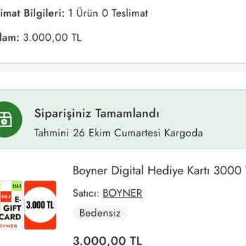 Hediye Kartı Teslim Edilmedi Ve Müşteri Hizmetleri Yanıt Vermiyor