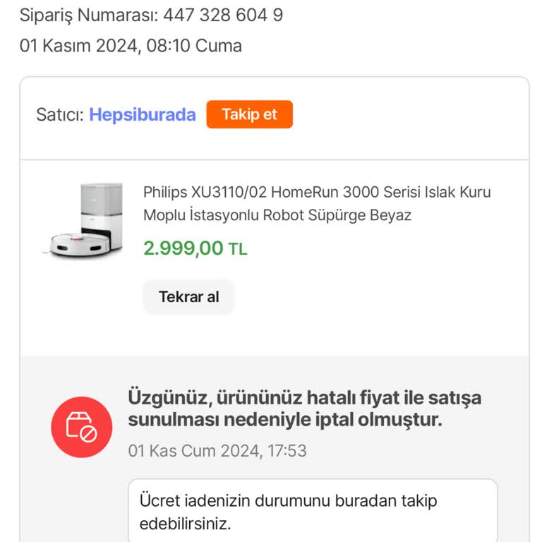 Sipariş İptali Ve Tüketici Hakları İhlali