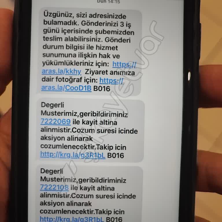 Aras Kargo Antalya Dokuma Şubesi İle Teslimat Sorunu