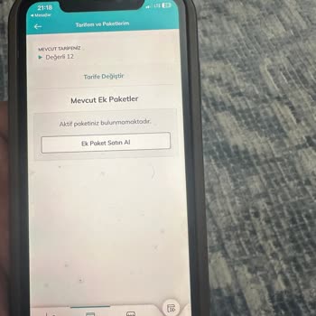 Mobil Uygulama Üzerinden İptal Edilemeyen Ek Paketler