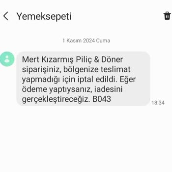 Teslimat Bölgesi Hatası: Sipariş İptali Ve Ödeme Sorunu