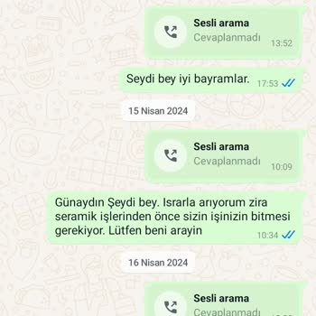 Kalitesiz İşçilik Ve İletişimsizlik Mağduriyeti