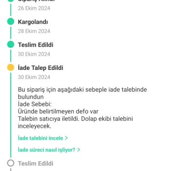 Dolap'ta İade Süreci Ve Kusurlu Ürün Sorunu